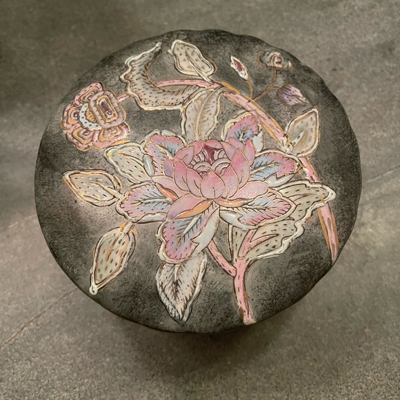 Gorgeous handpainted floral trinket box